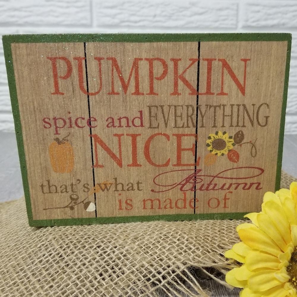 Autumn wooden decor